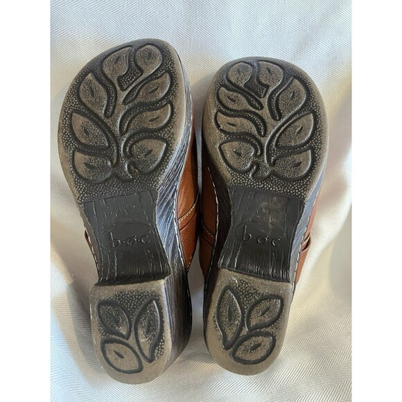 b.o.c. Platform Comfort Clogs Slip On Mule Shoe’s Size 7 Brown w/ Buckle Accent - Picture 9 of 10